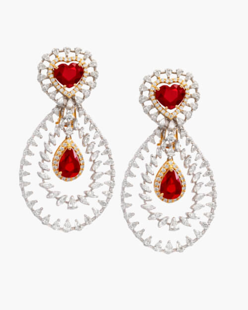 Sawansukha Diamond ColourStone Earring