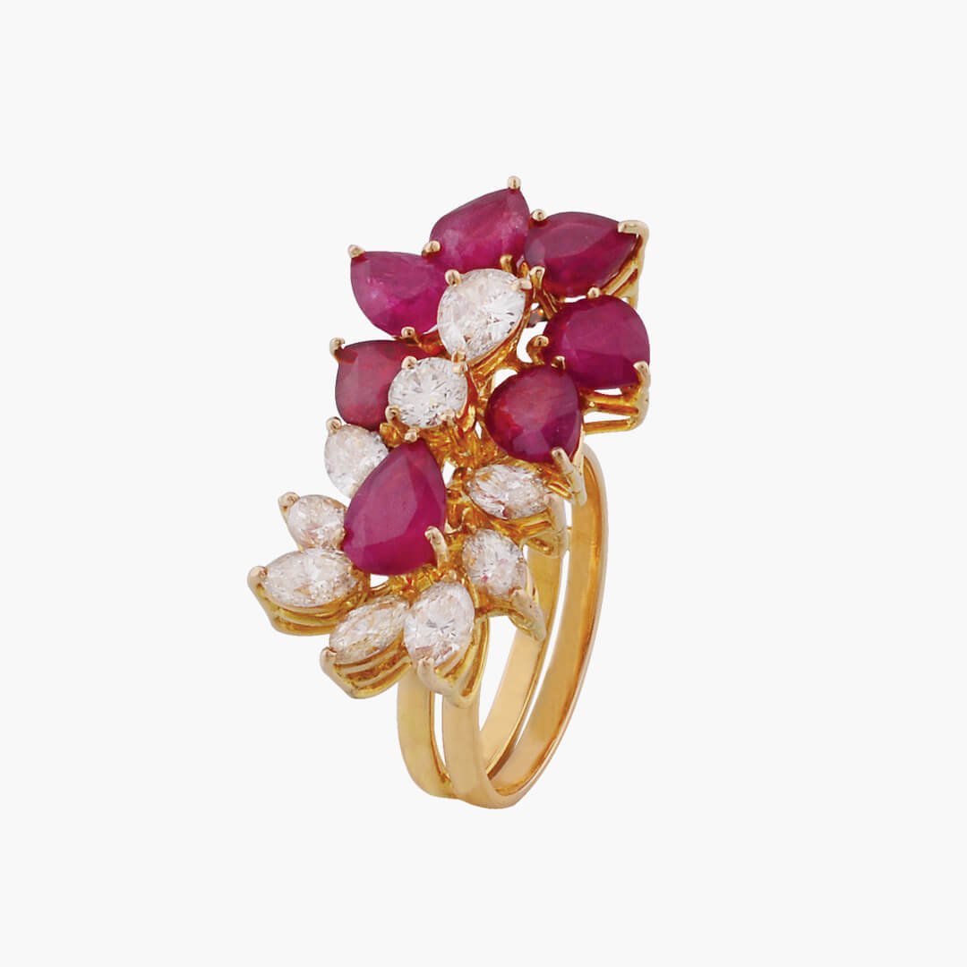 Female Gold,Stone Yellow Gold Amethyst Ring at Rs 8700/piece in Jaipur |  ID: 23424652530