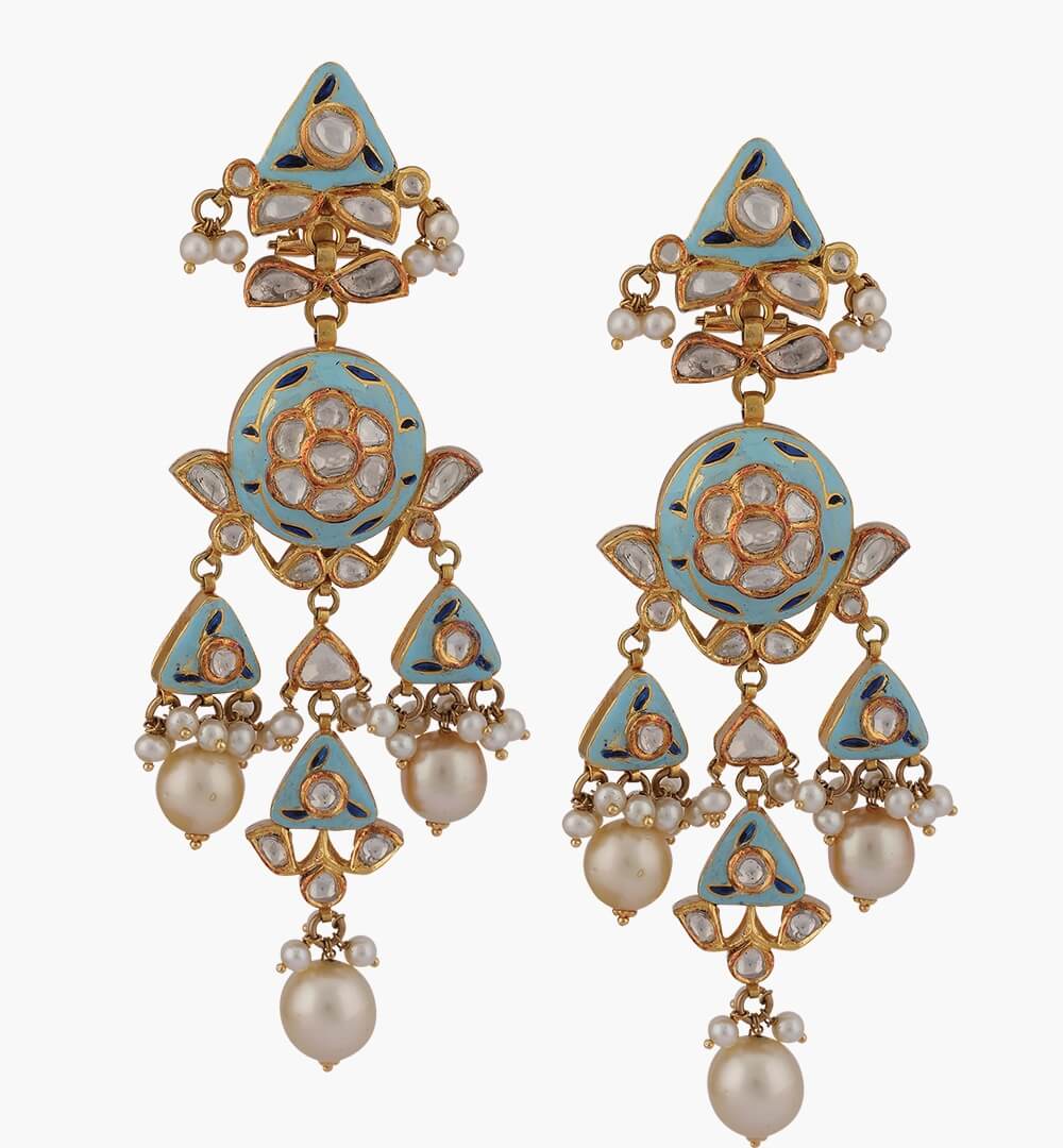Sawansukha Meenakari Jhumka