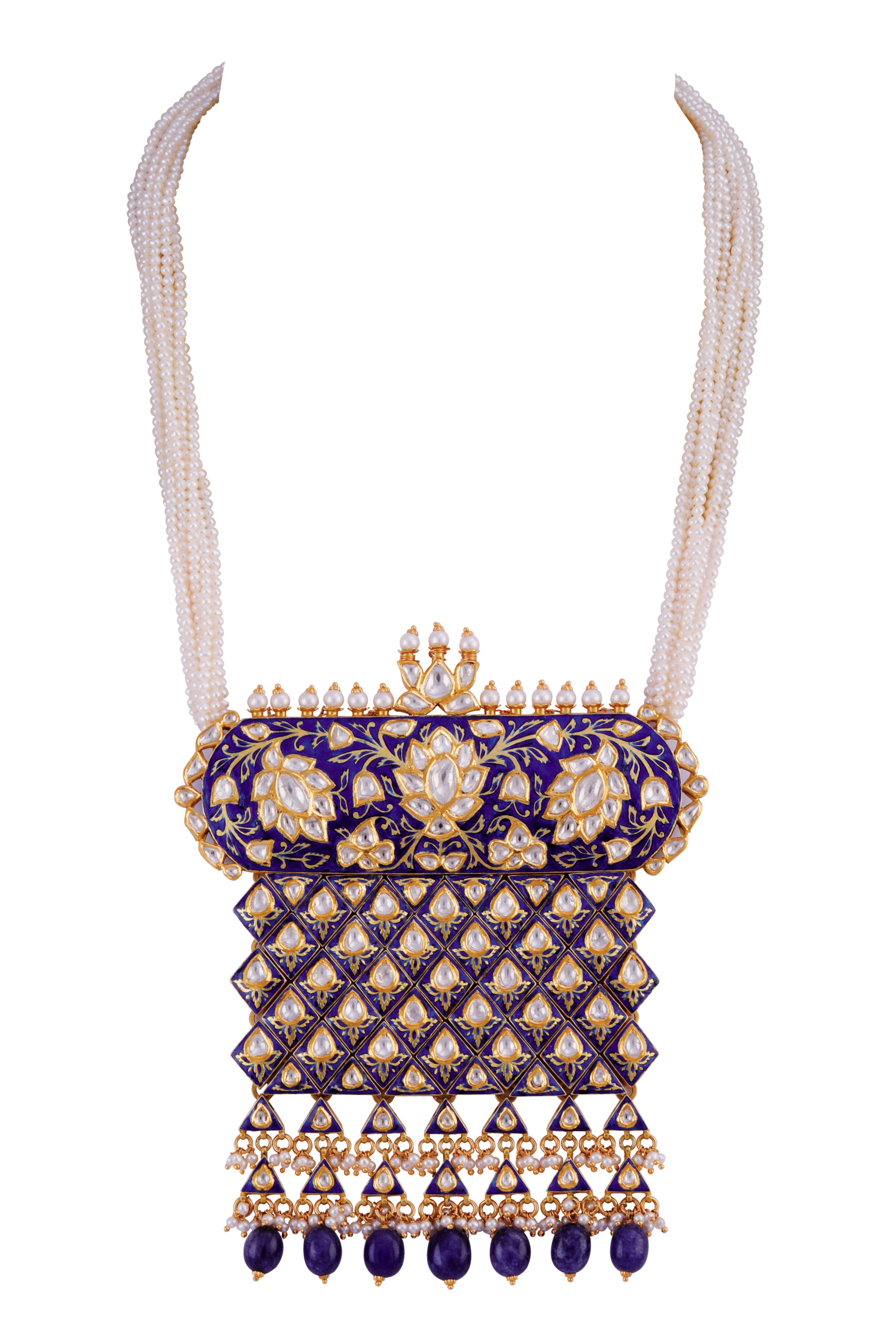 Modern Polki with Pastel Meenakari