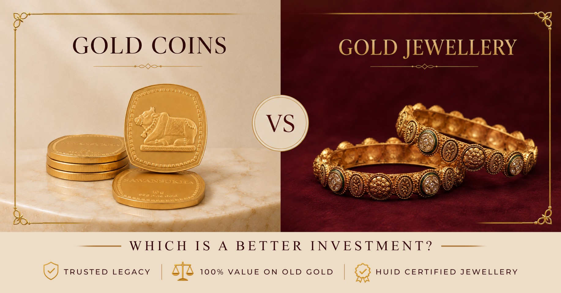 Gold Investment Guide: Which is better, Gold Coins or Gold Jewellery?